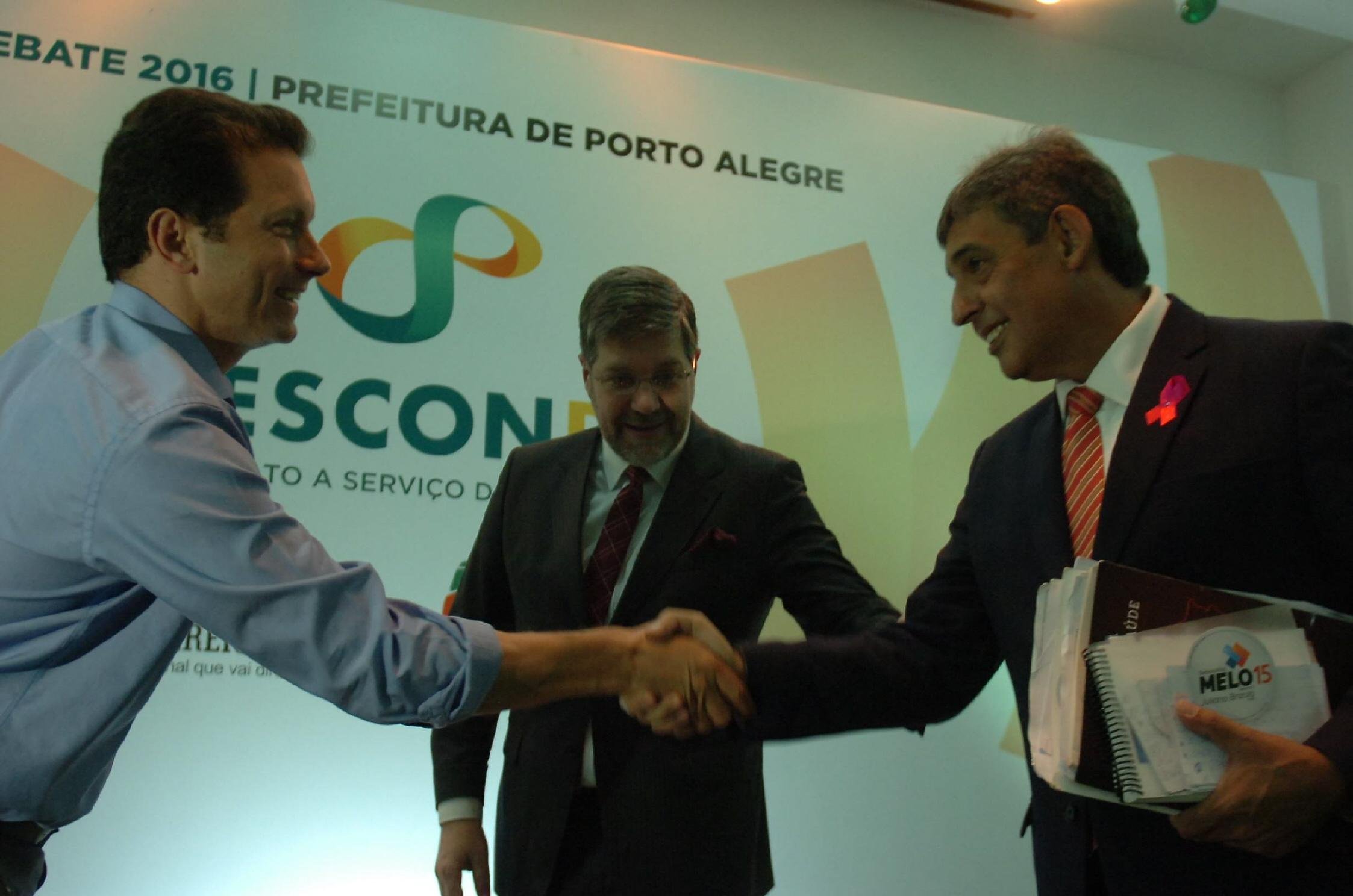 Marchezan e Melo debateram nesta segunda-feira
