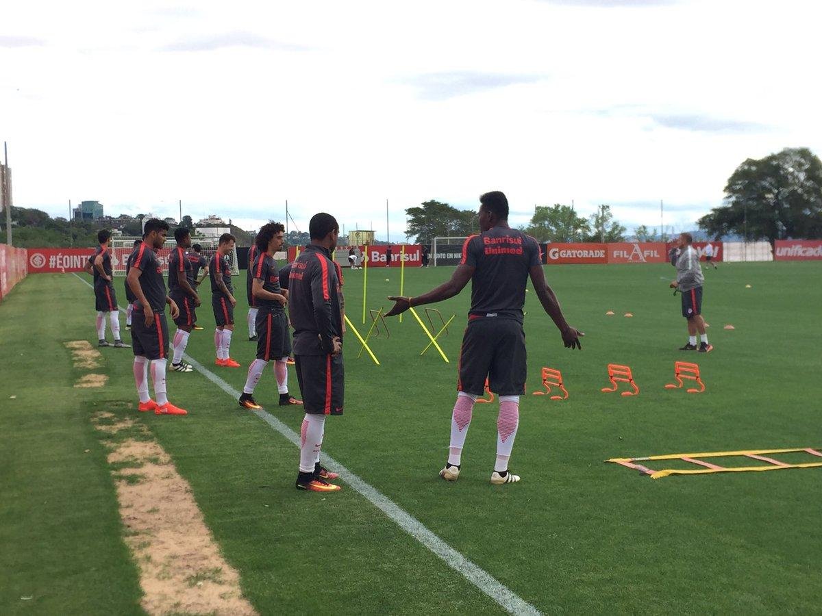 Inter voltou a treinar ap&oacute;s vit&oacute;ria sobre o Santos