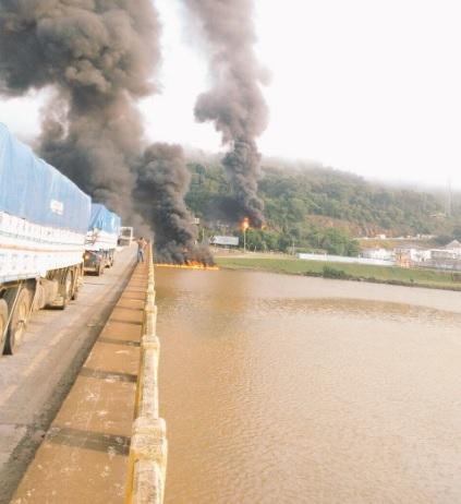 Acidente interrompe acesso a Santa Catarina por Nonoai, no Norte do RS