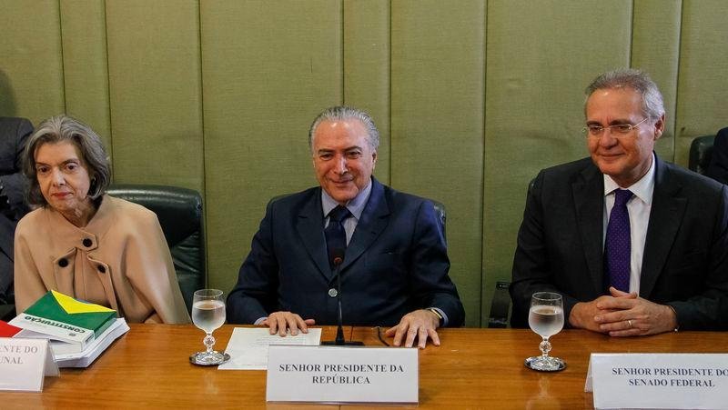 Temer, Renan e Carm&eacute;n L&uacute;cia discutem Plano Nacional de Seguran&ccedil;a