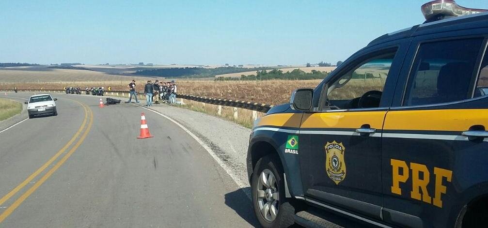 Motociclista morre em acidente na BR 377, em Cruz Alta