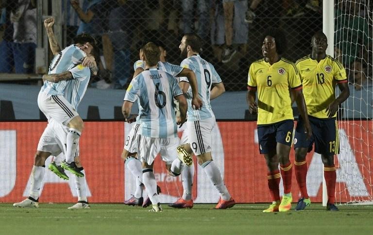 Argentina vence Col&ocirc;mbia e se recupera nas eliminat&oacute;rias