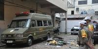 Presos depredaram o micro-ônibus da BM dentro do pátio interno do Palácio da Polícia