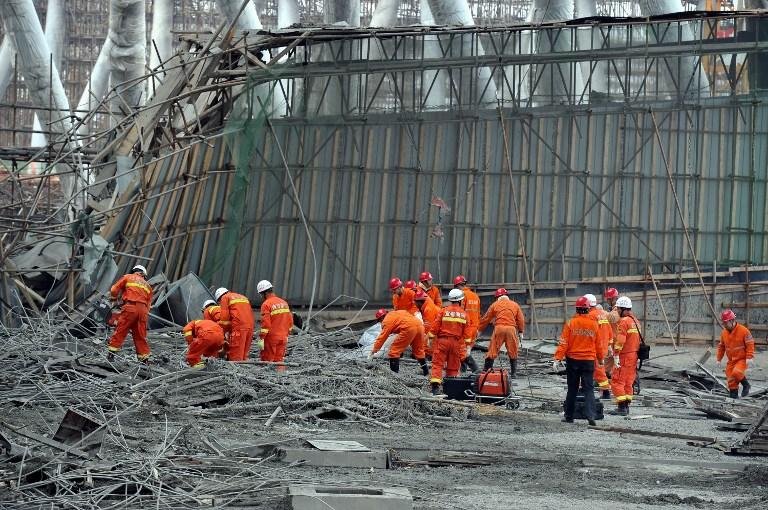 Queda de plataforma de constru&ccedil;&atilde;o ocorreu na usina de Fengcheng