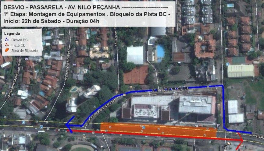 Passarela ser&aacute; constru&iacute;da na Nilo Pe&ccedil;anha 