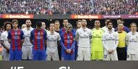 Jogadores de Barcelona e Real Madrid fizeram uma bela homenagem antes do clássico espanhol