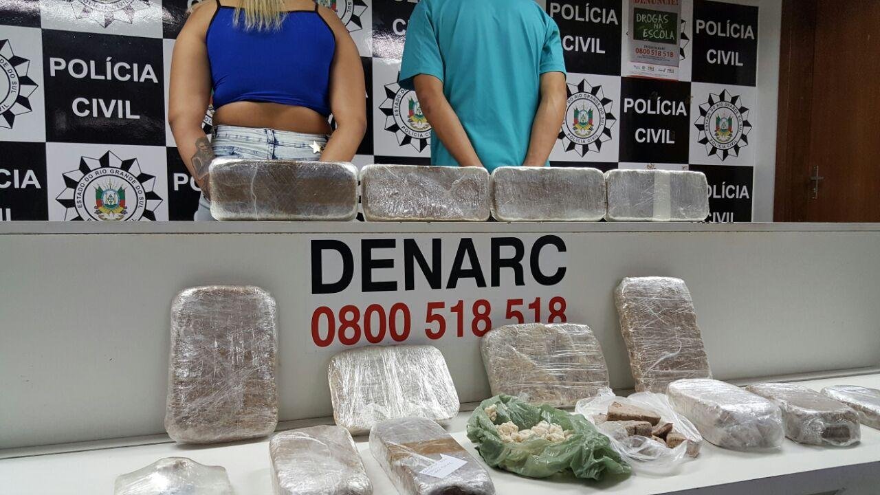 Duas pessoas s&atilde;o presas com 14 kg de crack em Porto Alegre