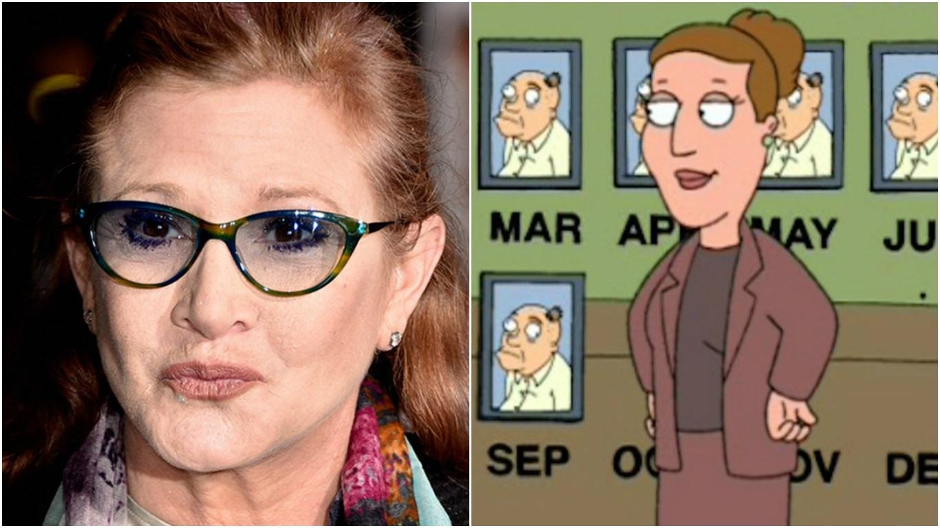 Desde 2005, Carrie dublada Angela de "Uma Fam&iacute;lia da Pesada"