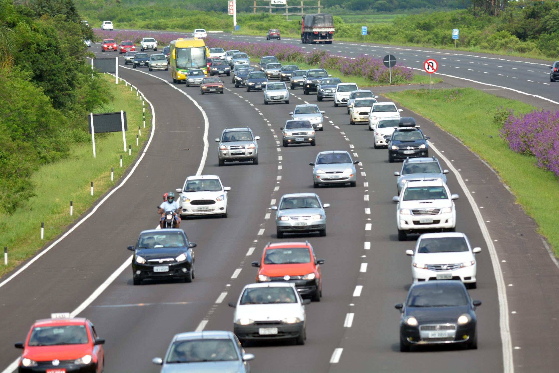 Contingente &eacute; metade do esperado para o dia na rodovia