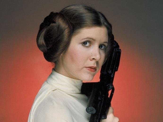 Carrie Fisher como a Princesa Leia em "Star Wars"