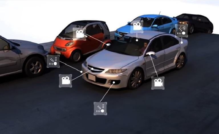 Autom&oacute;vel possui c&acirc;meras que proporcionam vis&atilde;o de 360&ordm;