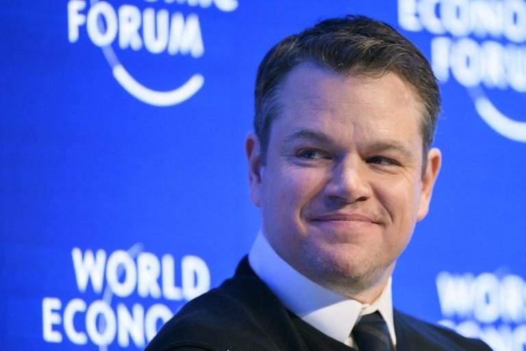 Damon fez declara&ccedil;&atilde;o no F&oacute;rum Econ&ocirc;mico Mundial de Davos, onde representa ONG