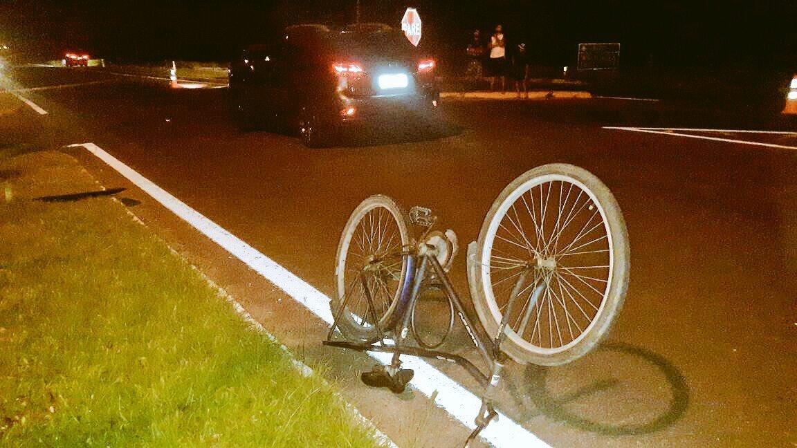 Ciclista foi atropelado na Estrada do Mar