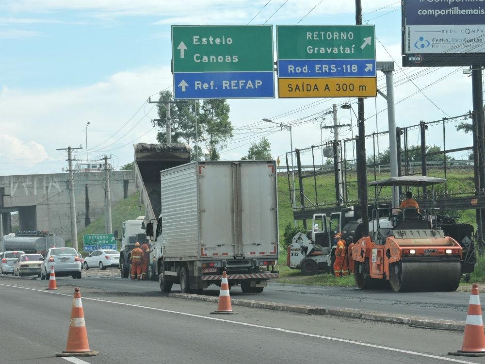 Obras na BR 116 alteram o tr&acirc;nsito por 30 dias em Sapucaia do Sul