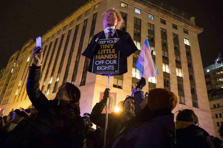 Manifestantes protestam contra medidas de Trump