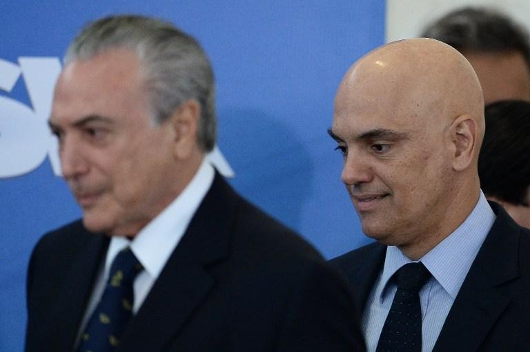 Alexandre de Moraes foi indicado para ocupar vaga de Teori no STF