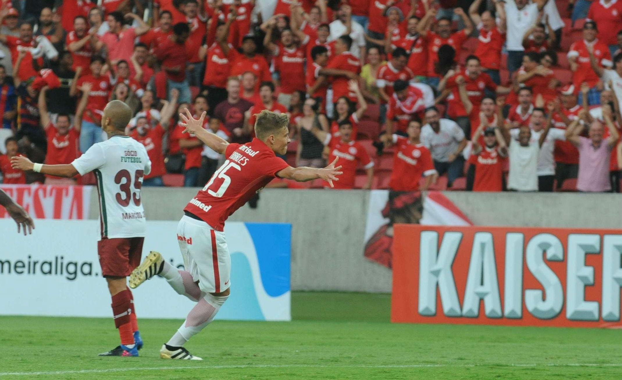 Charles marcou o gol da vit&oacute;ria colorada