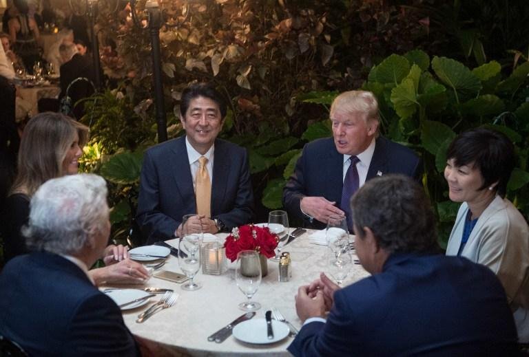 Nenhum governante passou tanto tempo com Trump como Abe