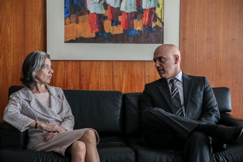 Alexandre de Moraes se re&uacute;ne com C&aacute;rmen L&uacute;cia no STF