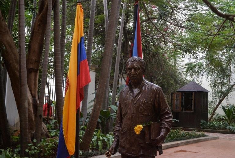 Est&aacute;tua &eacute; um agradecimento da Col&ocirc;mbia pela ajuda que recebeu do pa&iacute;s nos di&aacute;logos de paz com a Farc