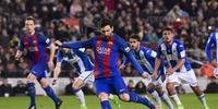 Vitória de 2 a 1 contou com dois gols de Lionel Messi