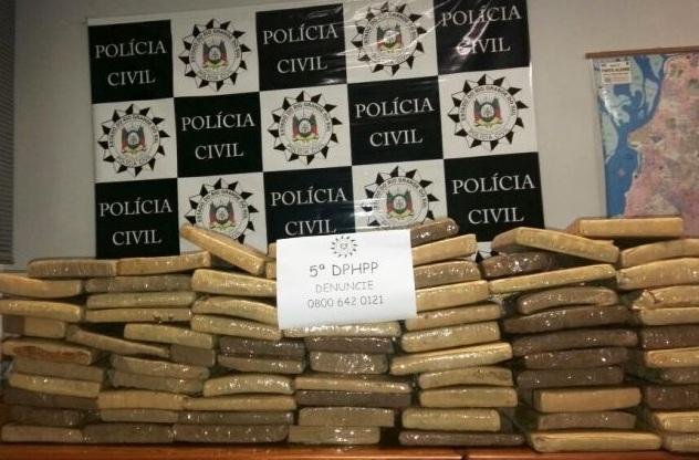 Apreendidos 142 quilos de maconha em Canoas 