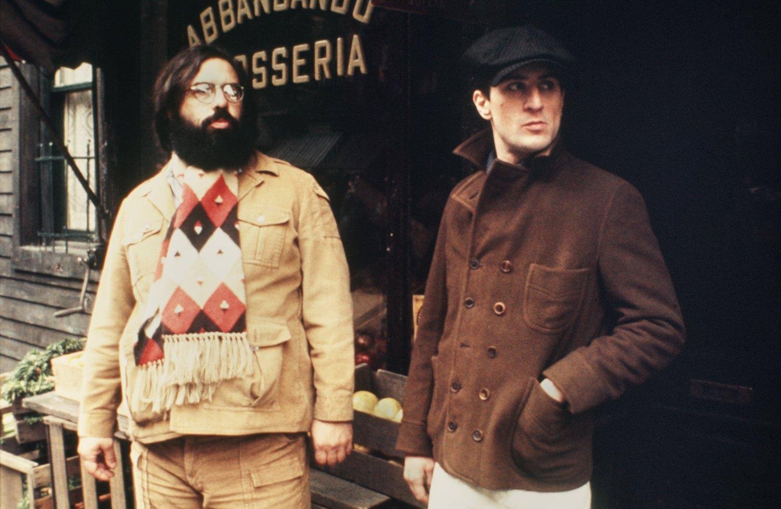 Francis Ford Coppola e Robert DeNiro durante filmagens do "O Poderoso Chef&atilde;o 2"