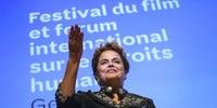 Ex-presidente Dilma Rousseff participou de um festival de cinema em Genebra, na Suíça neste sábado 