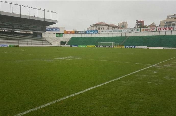 Juventude instalou mais uma bomba para retirar &aacute;gua do gramado do Alfredo Jaconi