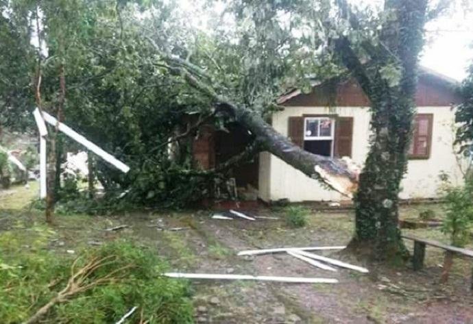 Mais de 100 casas ficaram destelhadas em S&atilde;o Francisco de Paula