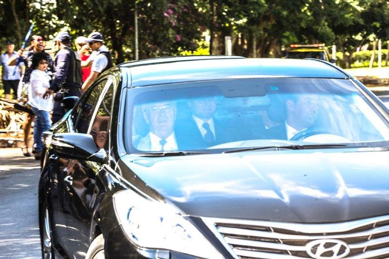 Lula chega &agrave; Justi&ccedil;a Federal, em Bras&iacute;lia, para prestar depoimento