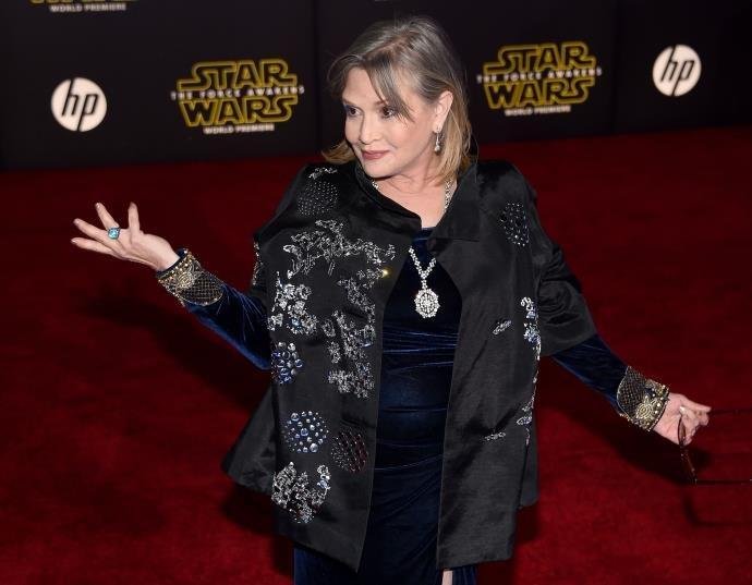 Atriz, estrela de Star Wars, morreu em dezembro de 2016
