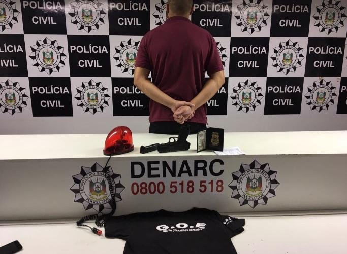 Falso policial civil &eacute; preso em Porto Alegre 