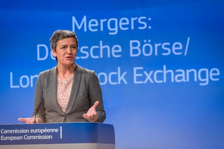 "Uni&atilde;o criaria um monop&oacute;lio", afirmou comiss&aacute;ria Margrethe Vestager 