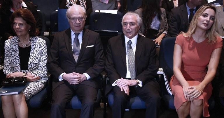 Temer participou de evento acompanhado do rei e da rainha da Su&eacute;cia