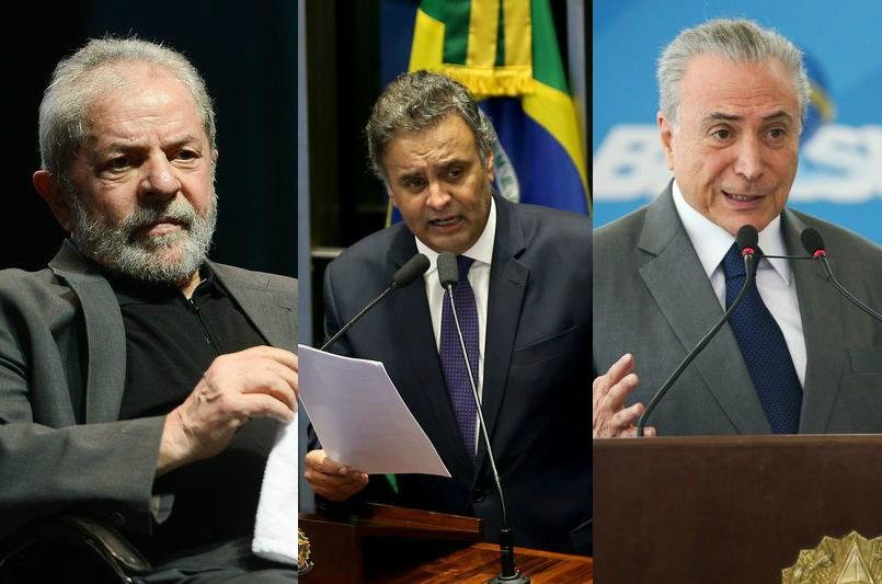 Lula, A&eacute;cio e Temer s&atilde;o mais criticados nas redes sociais ap&oacute;s lista de Fachin