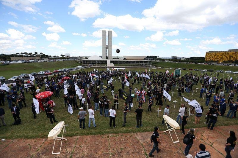 Categoria fez mobiliza&ccedil;&atilde;o que acabou em confronto, nesta ter&ccedil;a-feira no Congresso Nacional