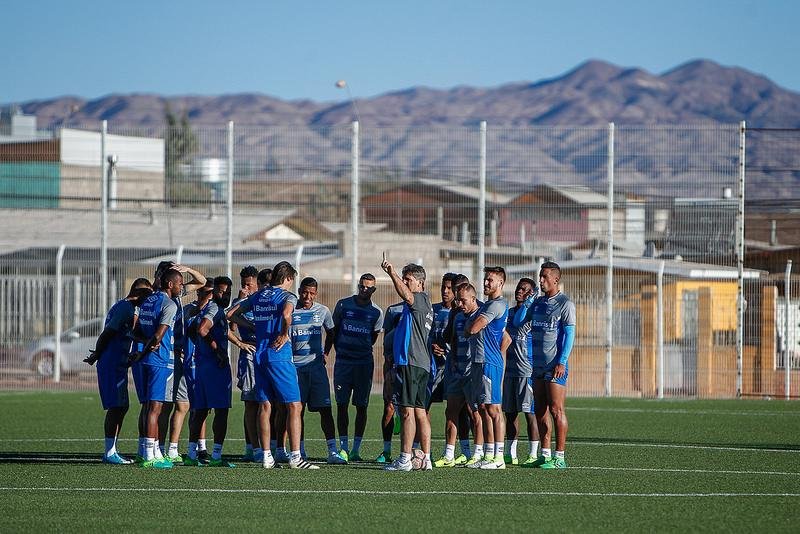 Gr&ecirc;mio treinou no Chile nesta segunda-feira