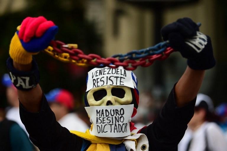 Nenhuma das marchas realizadas conseguiu chegar ao centro de Caracas