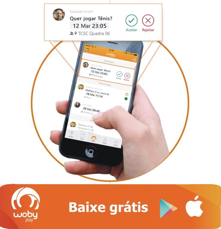 Aplicativo Wobyplay encontra amigos para jogar t&ecirc;nis