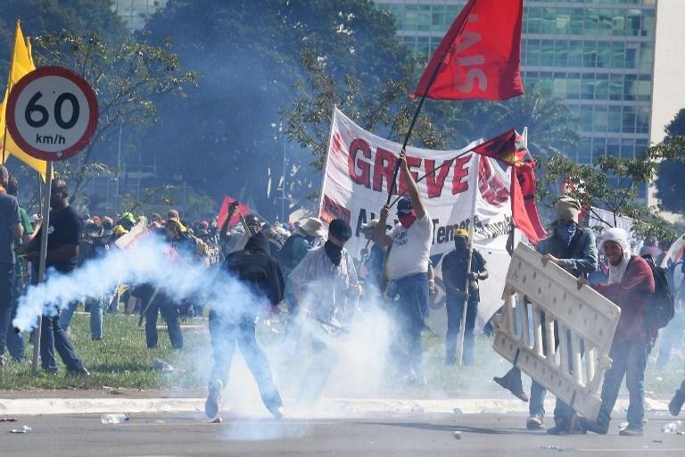 Protesto contra o governo Temer causou confrontos entre manifestantes e policiais militares