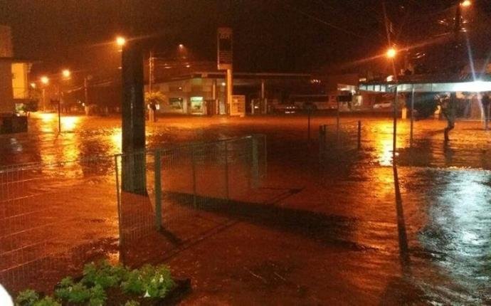 Cidade de Frederico Westphalen registrou alagamentos nessa quarta-feira 