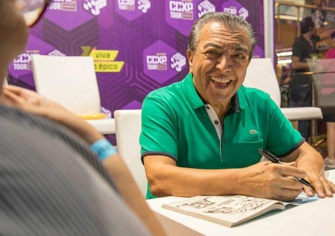 Mauricio de Sousa durante participa&ccedil;&atilde;o na CCXP Tour Nordeste 2017