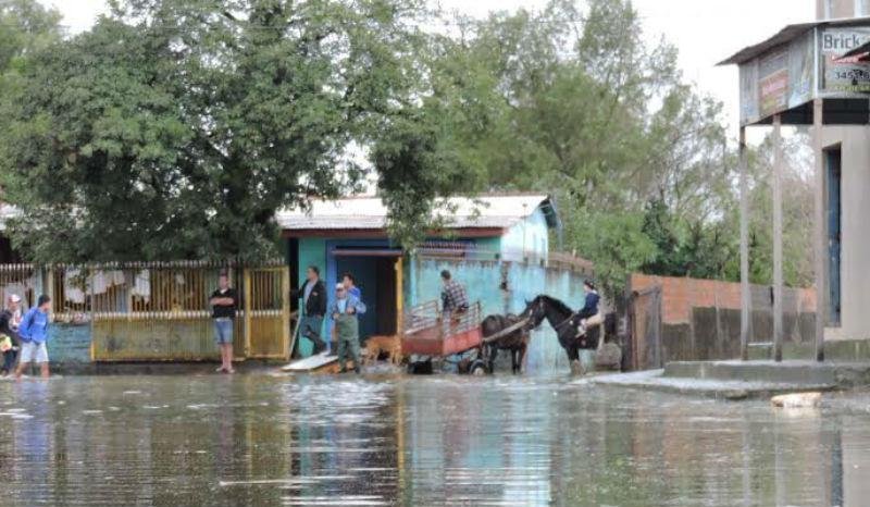 Devido as &uacute;ltimas chuvas, o rio do Sinos chegou a 4,88 metros 