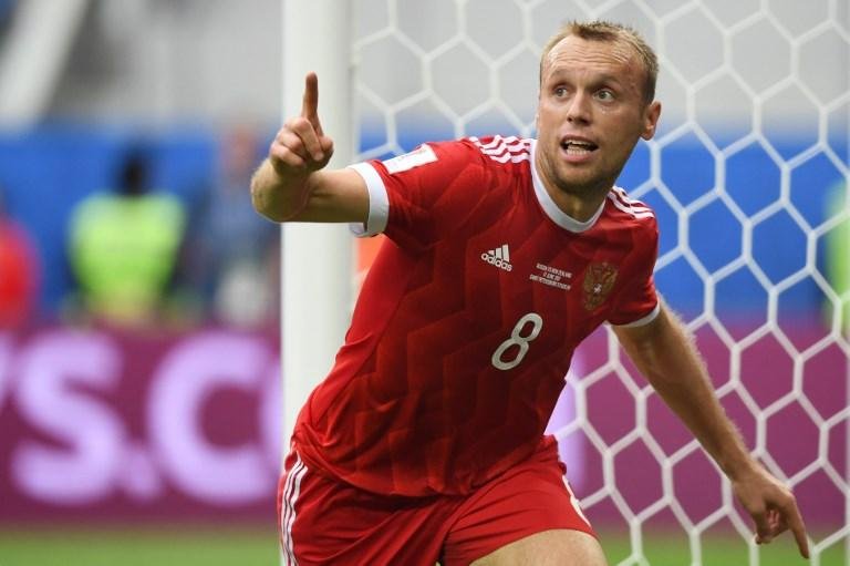Glushakov marcou para a R&uacute;ssia o primeiro gol da competi&ccedil;&atilde;o