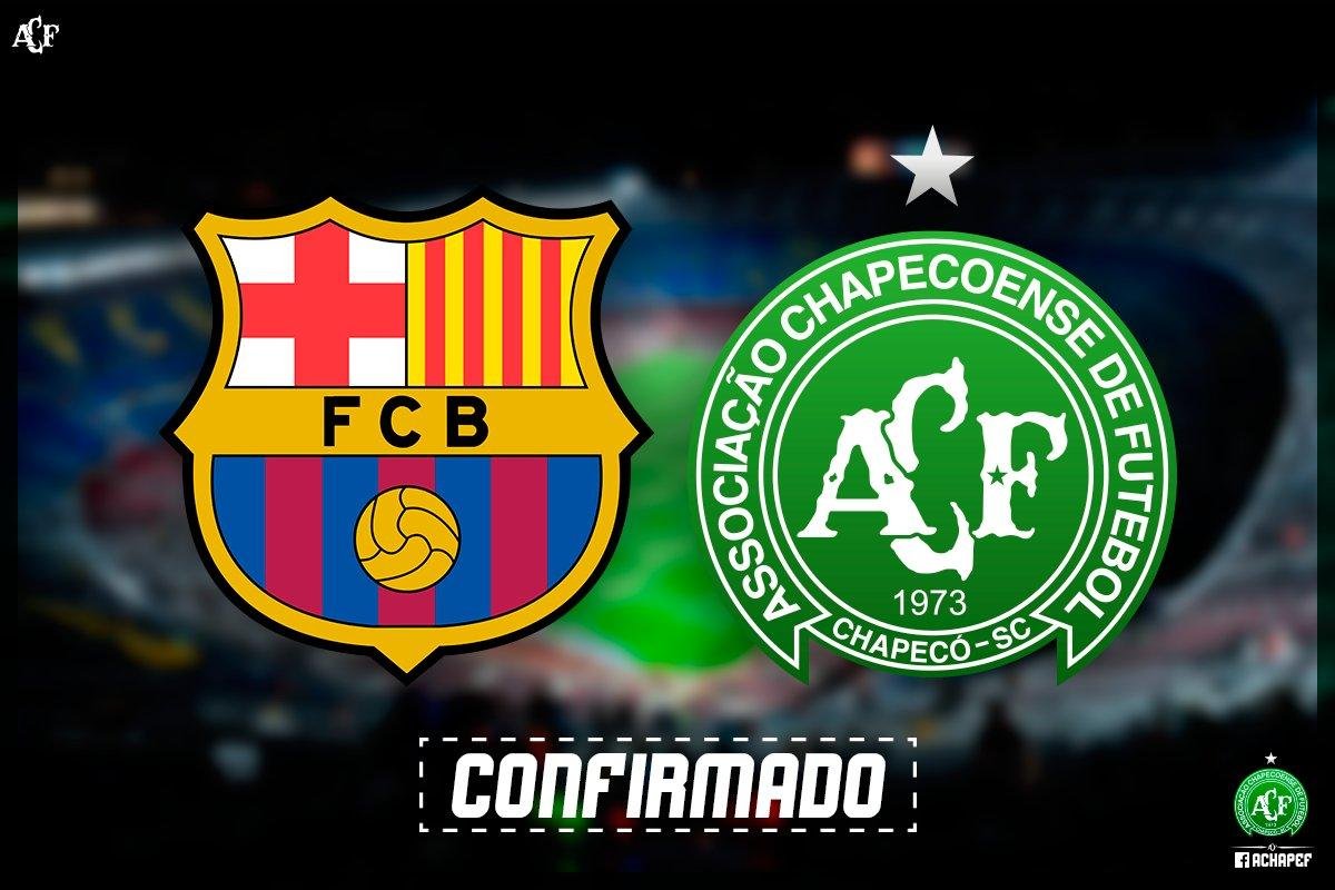 Chape ir&aacute; enfrentar o Barcelona em agosto