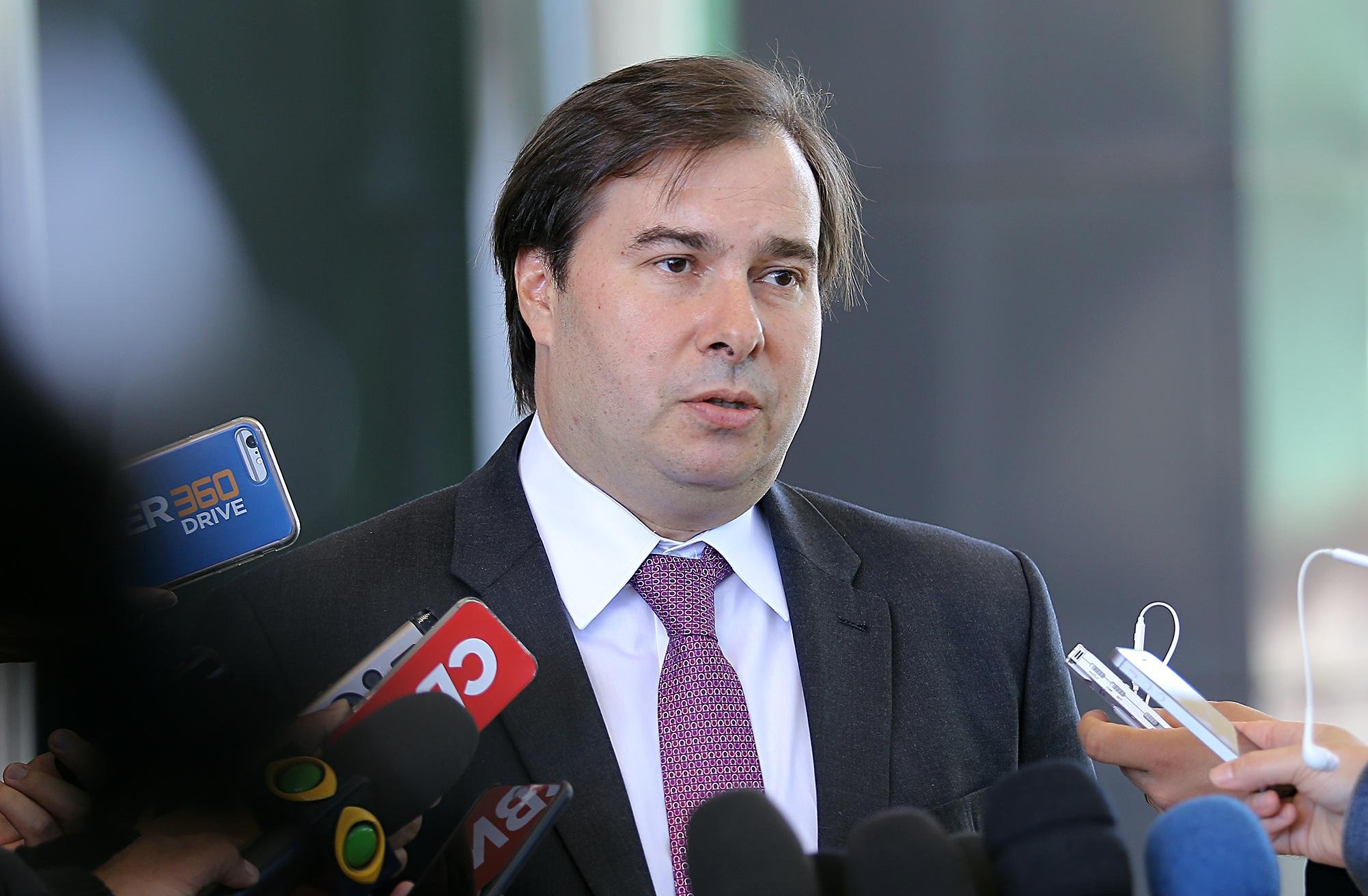 Maia atendeu imprensa ap&oacute;s encontro com a ministra C&aacute;rmen L&uacute;cia