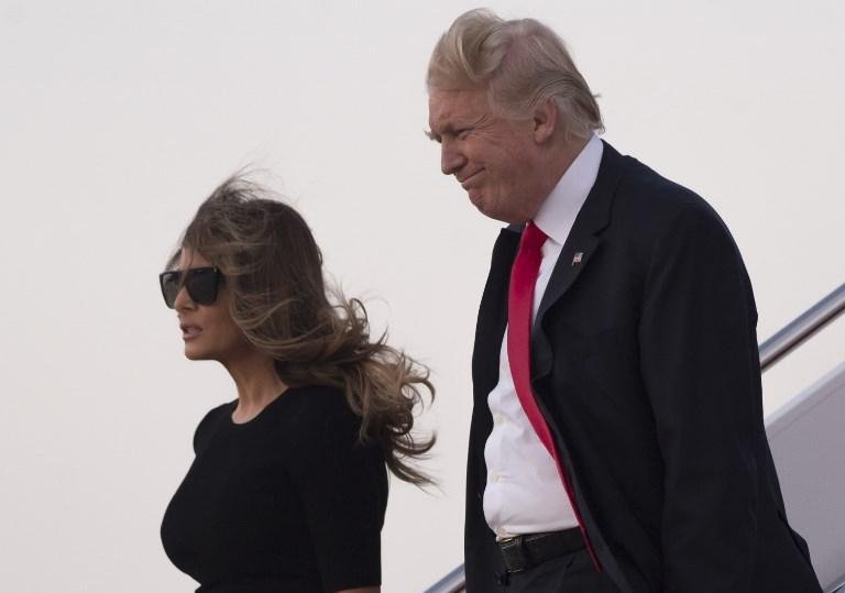 Donald e Melania Trump desembarcaram em Maryland ap&oacute;s reuni&atilde;o do G20
