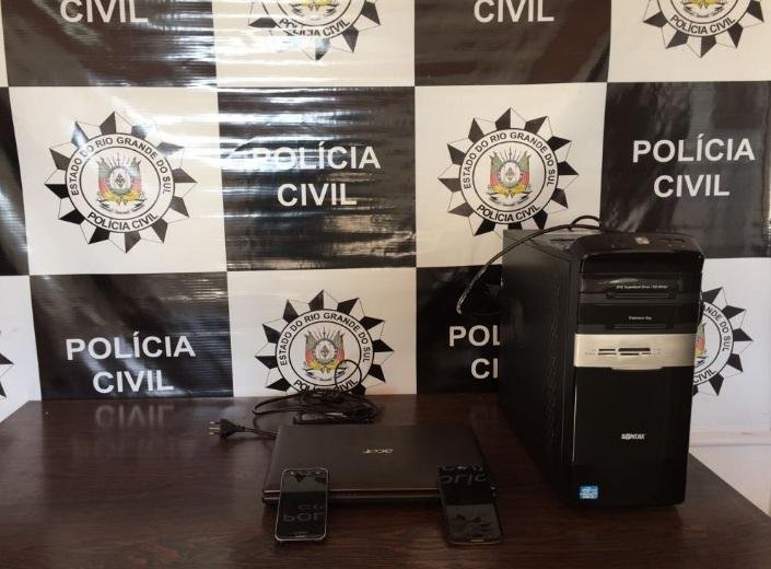 Pol&iacute;cia Civil recolheu dois notebooks, um computador e dois celulares do adolescente de 15 anos 