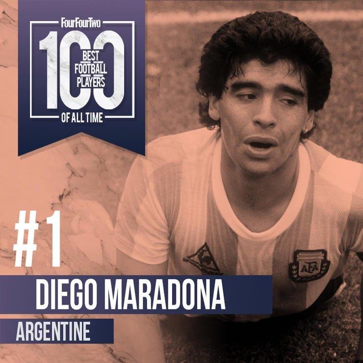 Revista brit&acirc;nica causou pol&ecirc;mica colocando Maradona como melhor jogadores de todos os tempos
